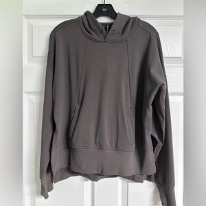 Athleta Taupe stretchy hoodie size medium